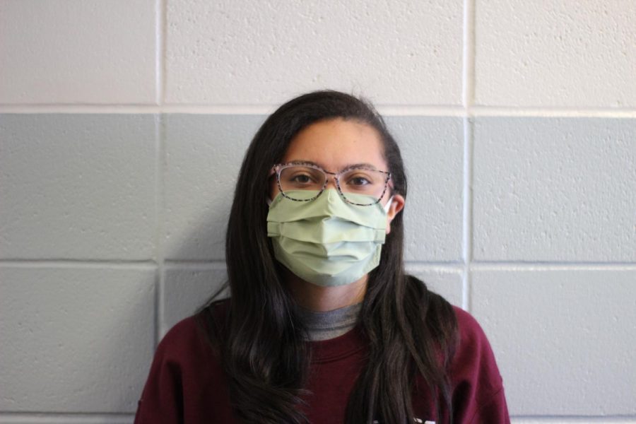 Sophomore Mary-Kathryn Wert smiles for a headshot. This was taken shortly after Miege became all in-person.