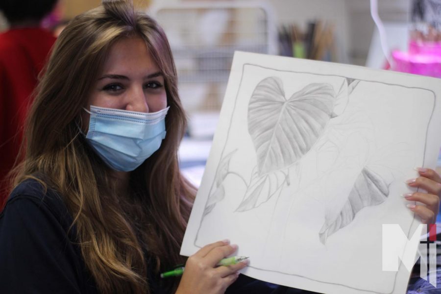 Senior Kiley Condons focus concerns nature and how people connect with it. Her sketches include various plants, landscapes and people enjoying the beauty of the outdoors.