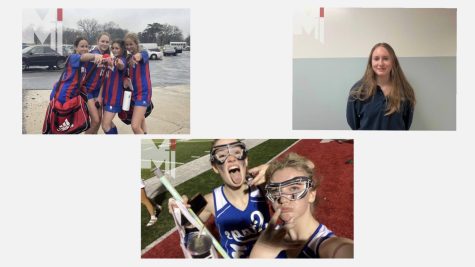 Cali Warner (top left), Mairin Putnam (bottom) and Allison Lynn (top right) all tried new sports during their freshman year.  