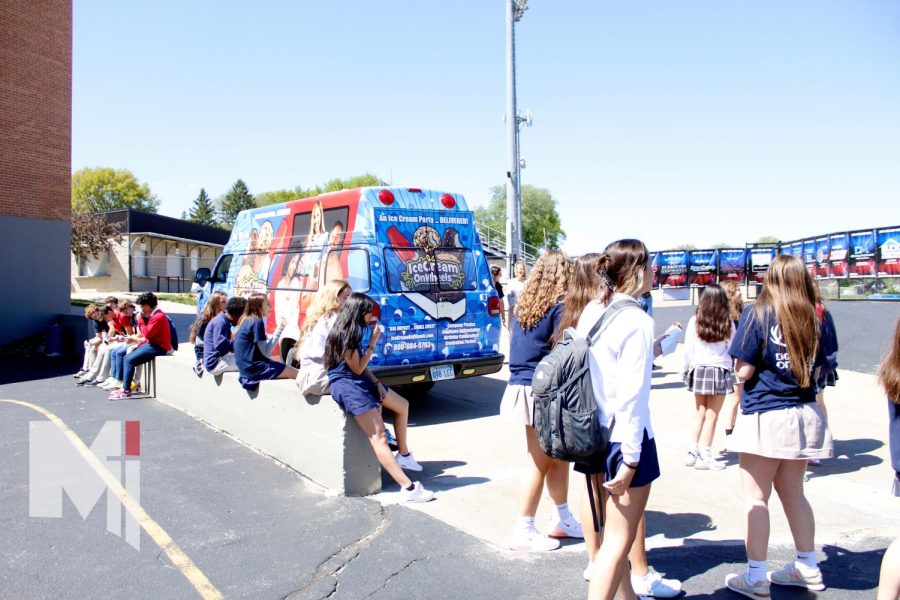 After winning the Ursuline cup, the Rost herd celebrated with an ice cream truck on May 1.