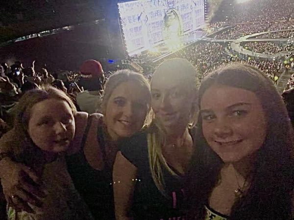 Out of school, the Switzer girls spend quality family time together at the Beyonce concert.