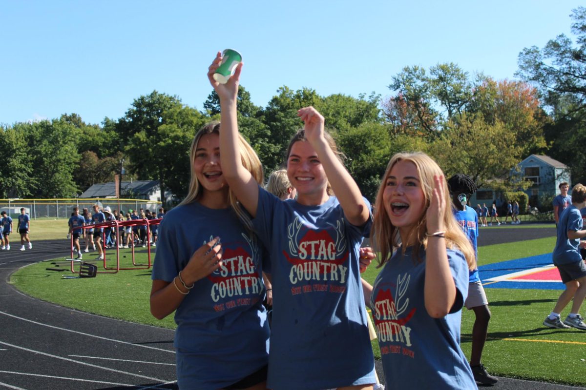 Students celebrate stag strut walk, having school spirit while helping raise funds.